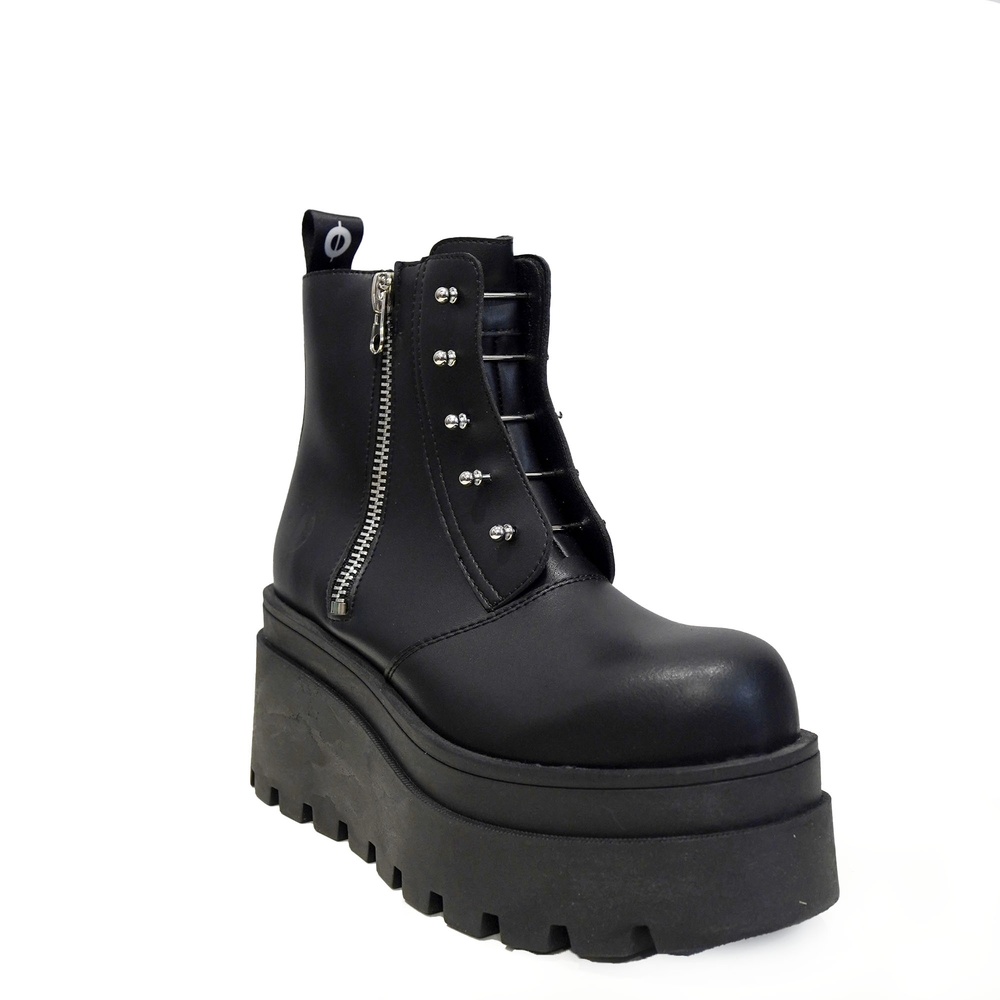 Altercore - Neris Vegan Plattformstiefel - Schwarz